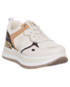 Baskets Rose ivoire/marron