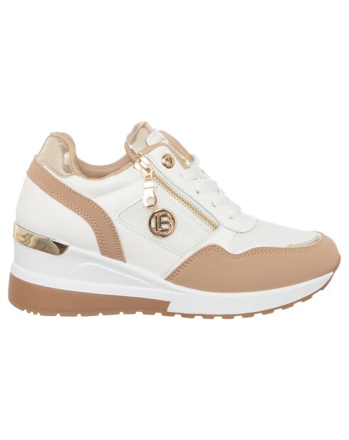 Baskets Lucie sable/blanc