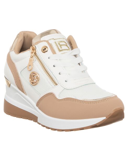 Baskets Lucie sable/blanc