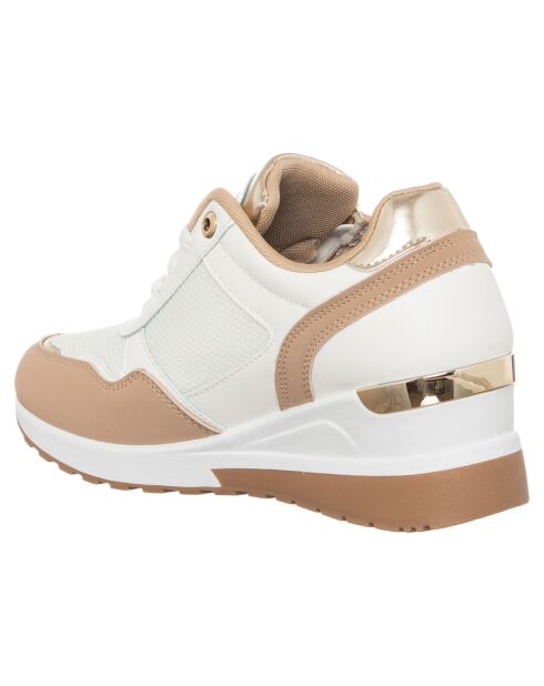 Baskets Lucie sable/blanc