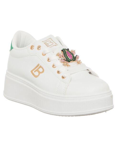 Baskets Ambre blanc/vert