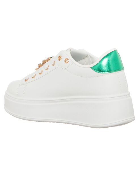 Baskets Ambre blanc/vert