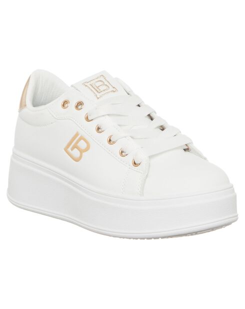 Baskets Elsa blanc/doré