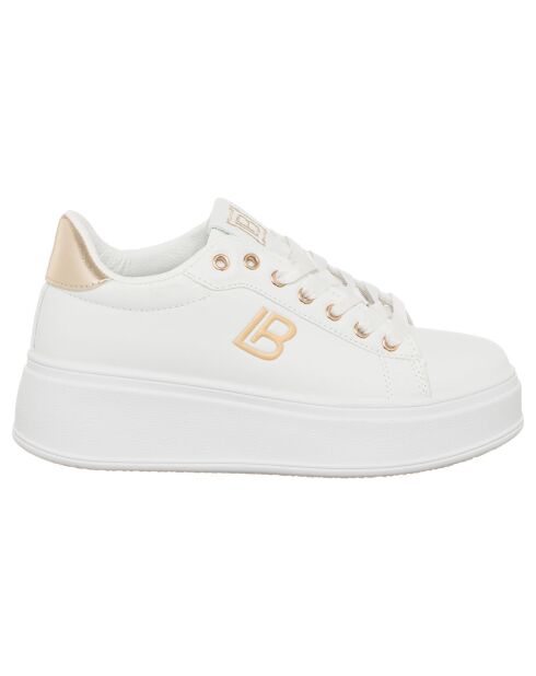 Baskets Elsa blanc/doré