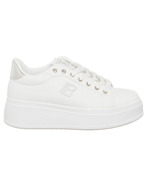 Baskets Elsa blanc/argenté