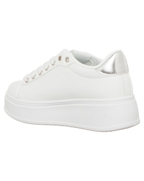 Baskets Elsa blanc/argenté