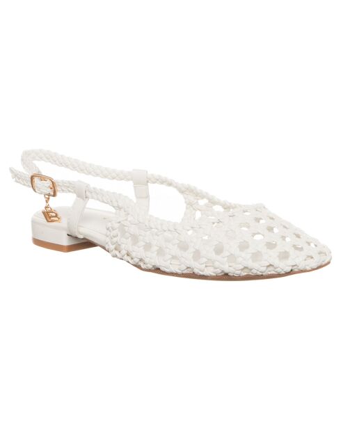 Slingbacks Céleste blanches