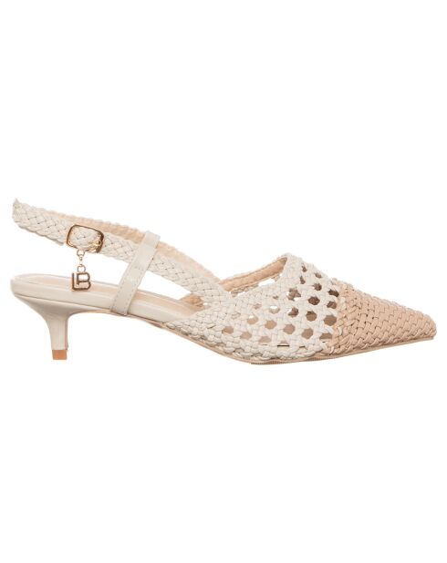 Slingbacks Elina in Beige/Elfenbein