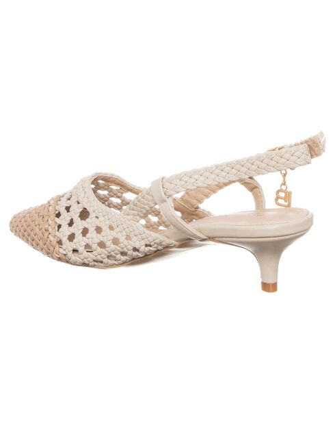 Slingbacks Elina in Beige/Elfenbein