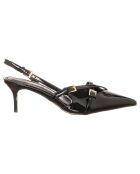 Slingbacks Jade noires - Talon 6 cm
