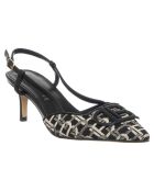 Slingbacks Aurore noires - Talon 6 cm