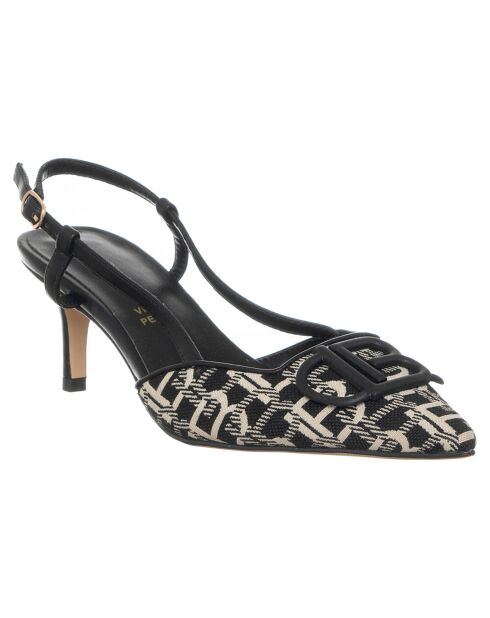 Slingbacks Aurore noires - Talon 6 cm