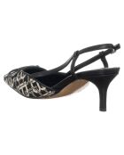 Slingbacks Aurore noires - Talon 6 cm