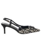 Slingbacks Aurore noires - Talon 6 cm