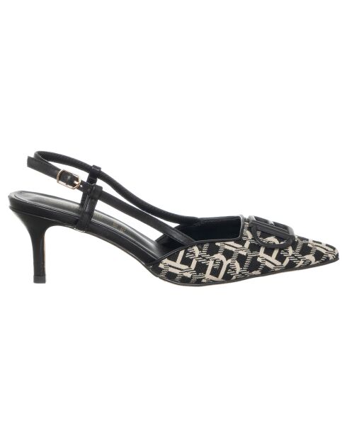 Slingbacks Aurore noires - Talon 6 cm