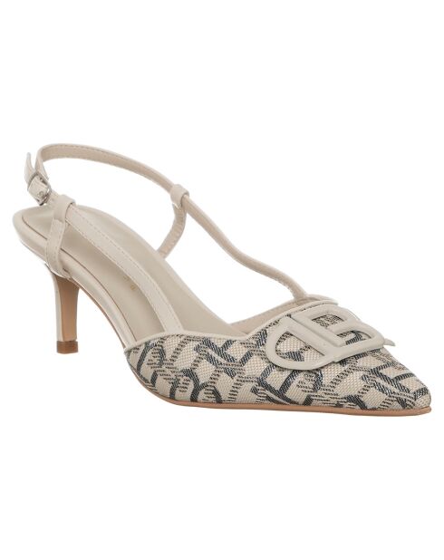 Slingbacks Aurore argentées - Talon 6 cm