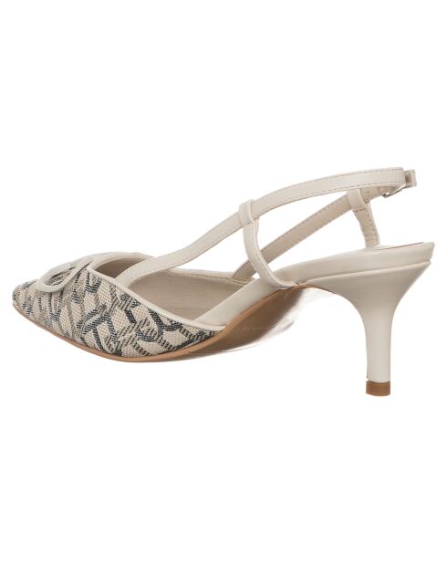 Slingbacks Aurore argentées - Talon 6 cm
