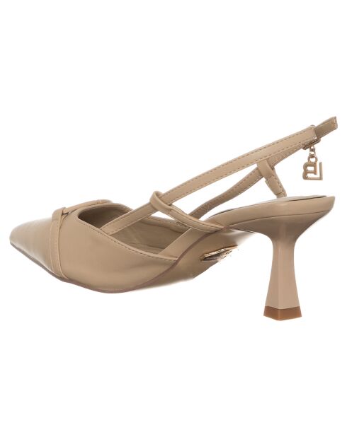 Bernsteinbeige Slingbacks - 6 cm Absatz