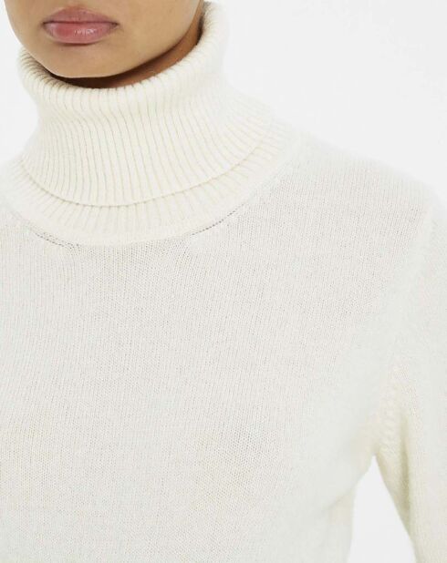 Ecru Cognac Alpaka-Pullover