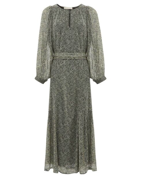 Arabelle schwarzes bedrucktes Kleid