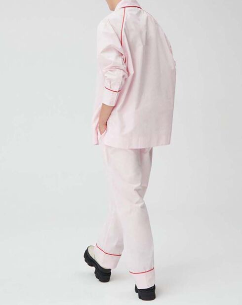Pantalon Popeline de Coton rose