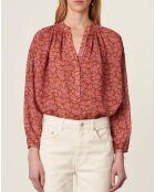 Blouse Nipoa Imprimée Floral brun roux