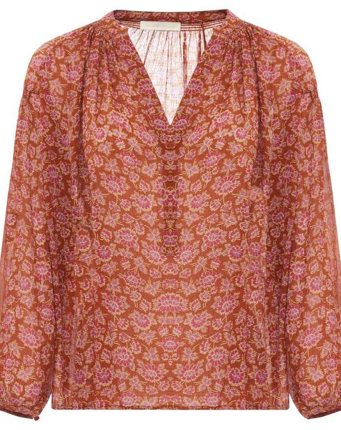 Blouse Nipoa Imprimée Floral brun roux