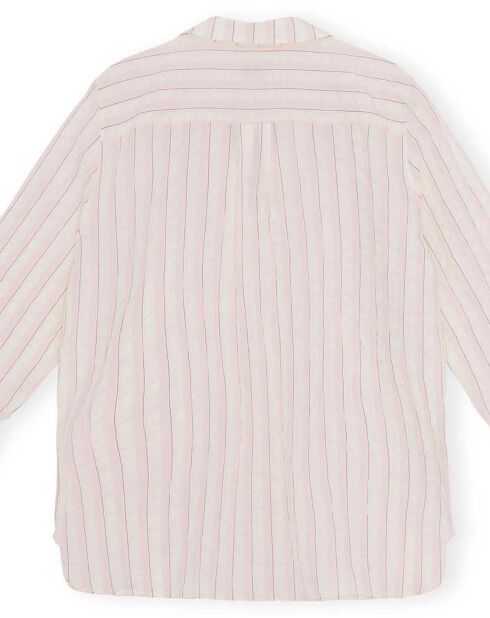 Chemise Coton Rayures rose
