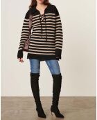 Britney schwarzer Pullover aus Wollmischung