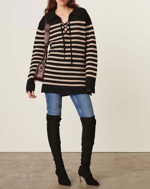 Pull en Laine mélangée Britney noir