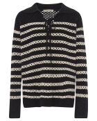 Britney schwarzer Pullover aus Wollmischung