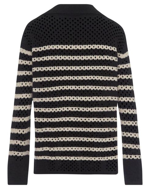 Britney schwarzer Pullover aus Wollmischung