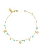 Bracelet pampilles en Argent doré & Amazonite
