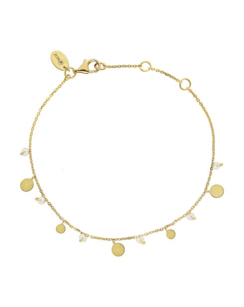 Bracelet pampilles en Argent doré & Quartz blanc