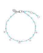 Bracelet étoiles en Argent rhodié & Amazonite