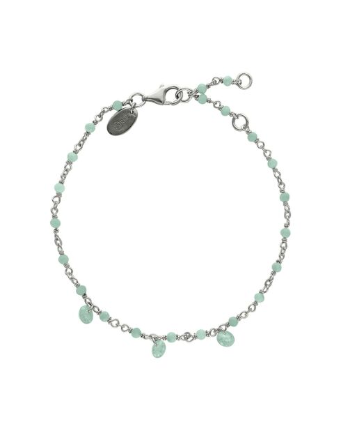 Bracelet en Argent rhodié & Amazonite