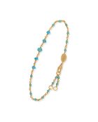 Bracelet cascade pierre en Argent doré & Amazonite