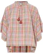 Blouse Tyliam Carreaux rose
