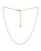 Collier en Argent doré & Pierre de Lune blanche