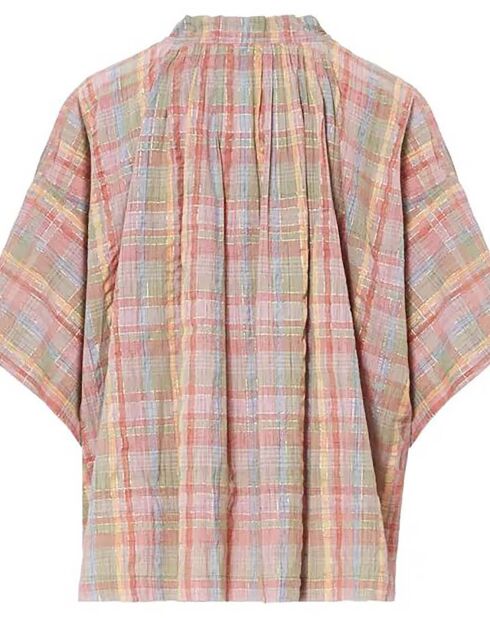 Blouse Tyliam Carreaux rose