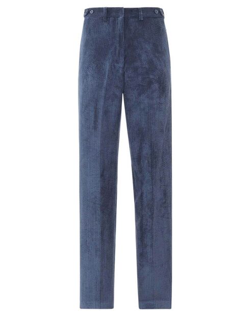 Pantalon Café Velours Côtelé bleu indigo