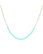 Collier chaîne en Argent doré & Amazonite