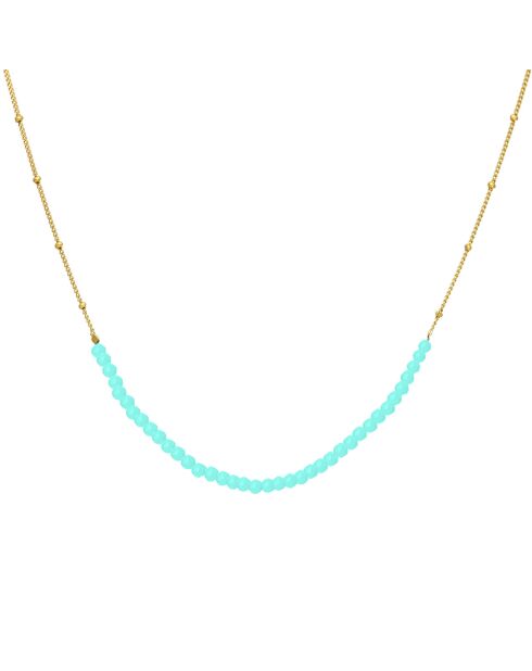 Collier chaîne en Argent doré & Amazonite