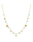 Collier pampilles en Argent doré & Amazonite