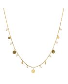 Collier pampilles en Argent doré & Quartz blanc