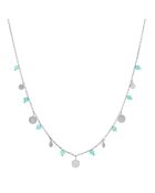 Collier pampilles en Argent rhodié & Amazonite