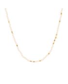 Collier perles naturelles en Argent doré & Opale rose