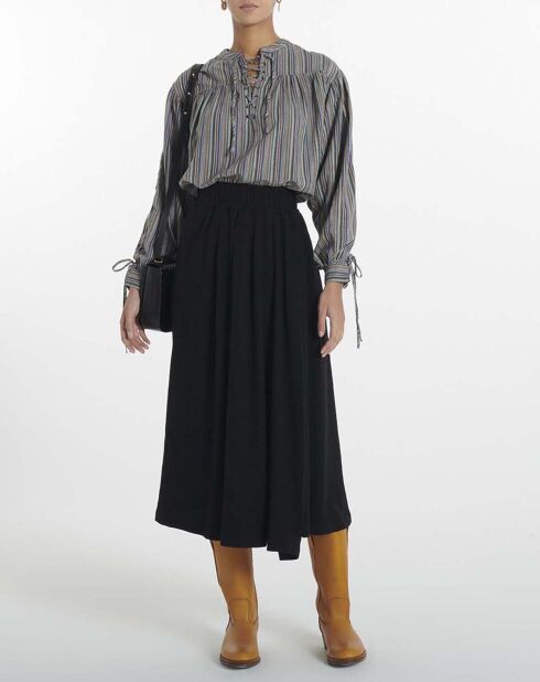 Blaue gestreifte Bluse Louise