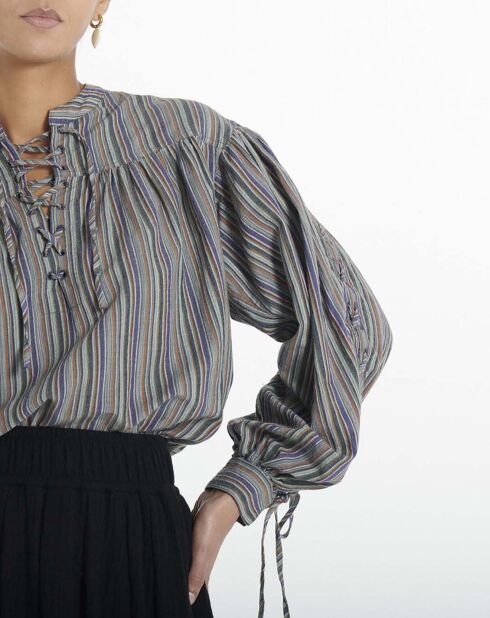 Blouse Louise Rayures bleue