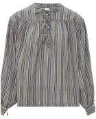 Blaue gestreifte Bluse Louise